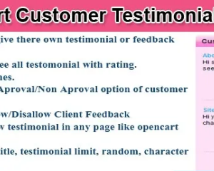 opencart customer testimonial module free
